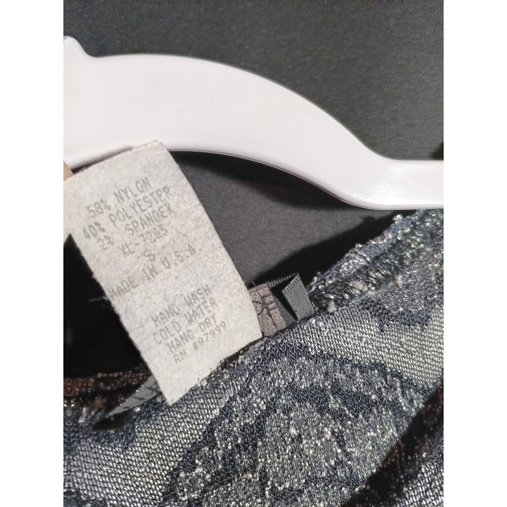 Upper East Side Small Black Gray Y2k Button Up Statement Cardigan USA 90s Rare - Picture 4 of 6